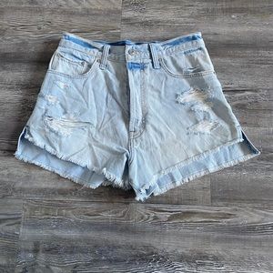 Abercombie & fitch distress jean shorts